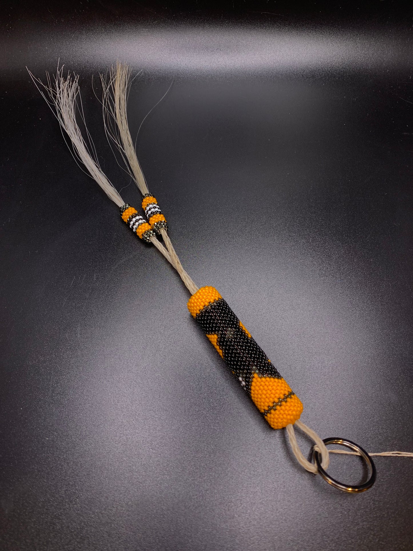 Robert Horse - Beaded Keychain with horse hair - Intertribal Creatives by Running Strong for American Indian Youth
