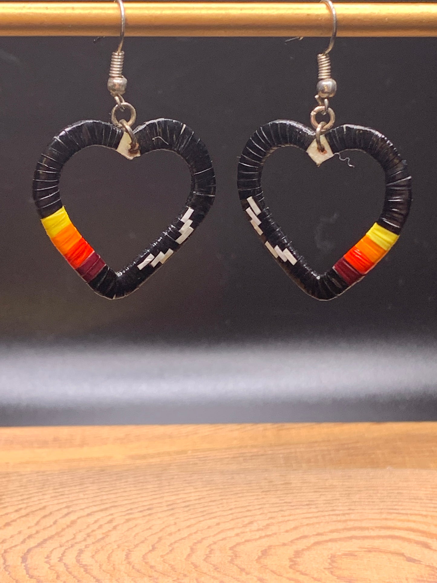 Loretta Cook - Porcupine Quill Earrings, Four Directions Colors