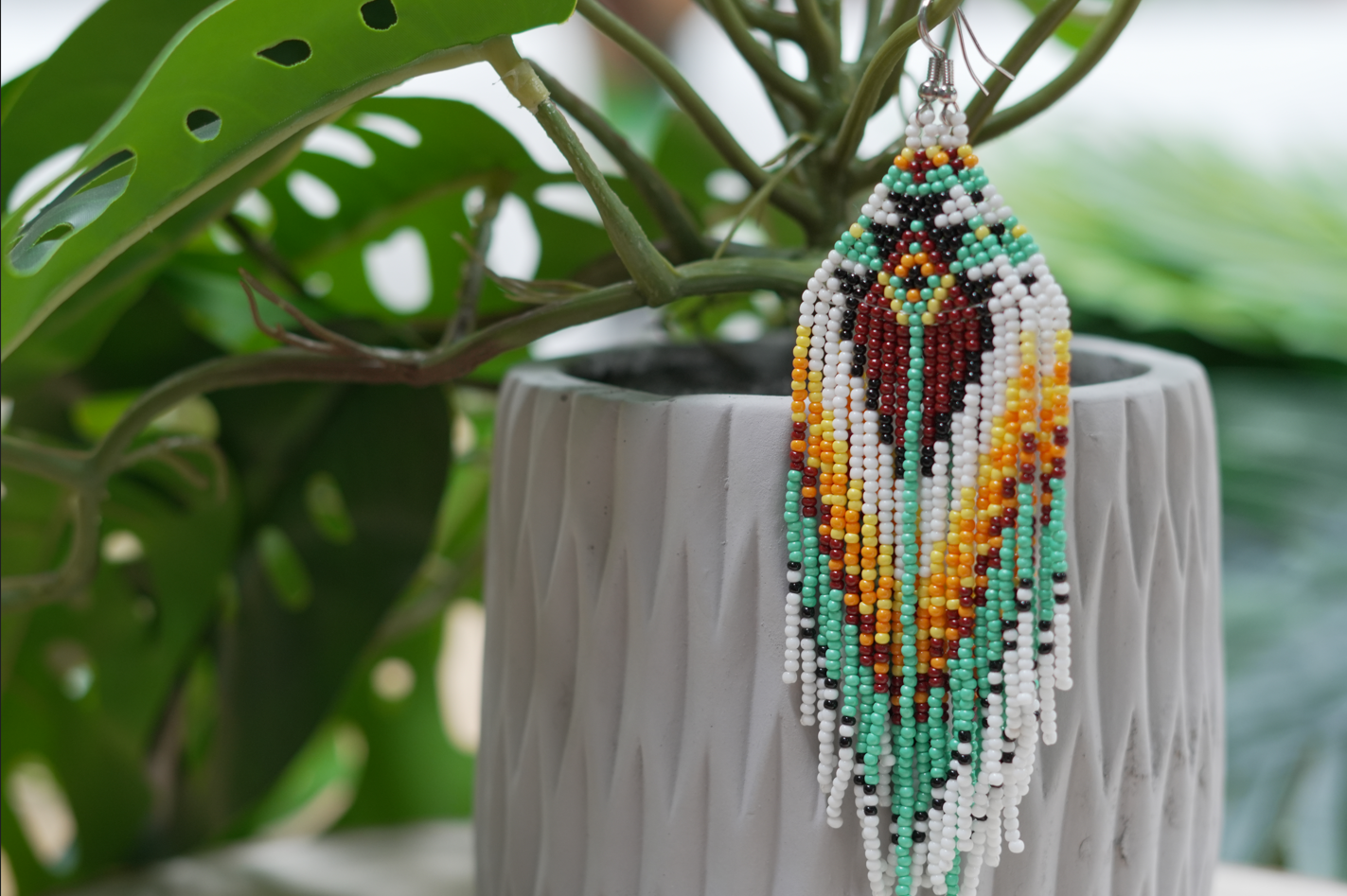 Beaded Earrings - Multicolored