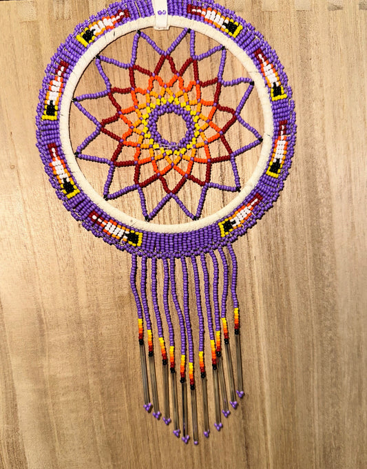 Beaded Dreamcatcher - Purple