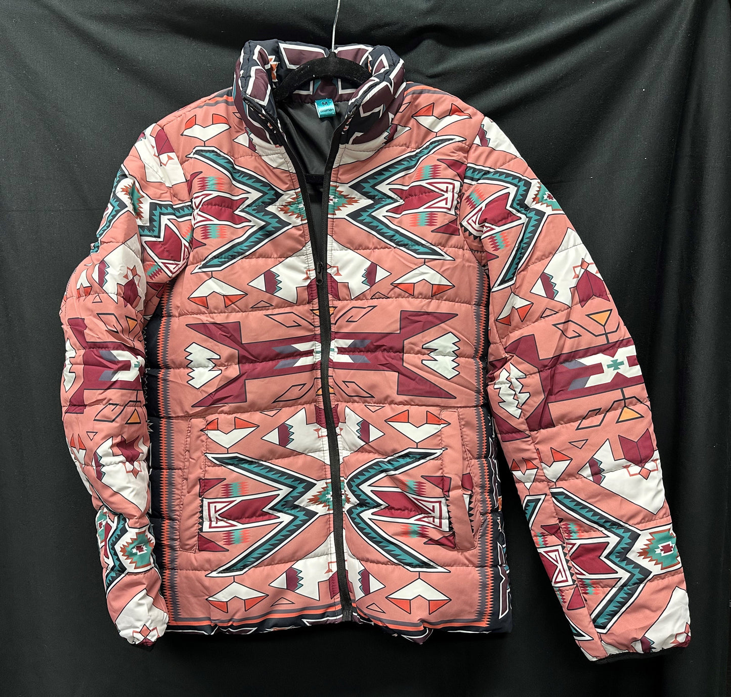 Womens Geometric Padded Jacket