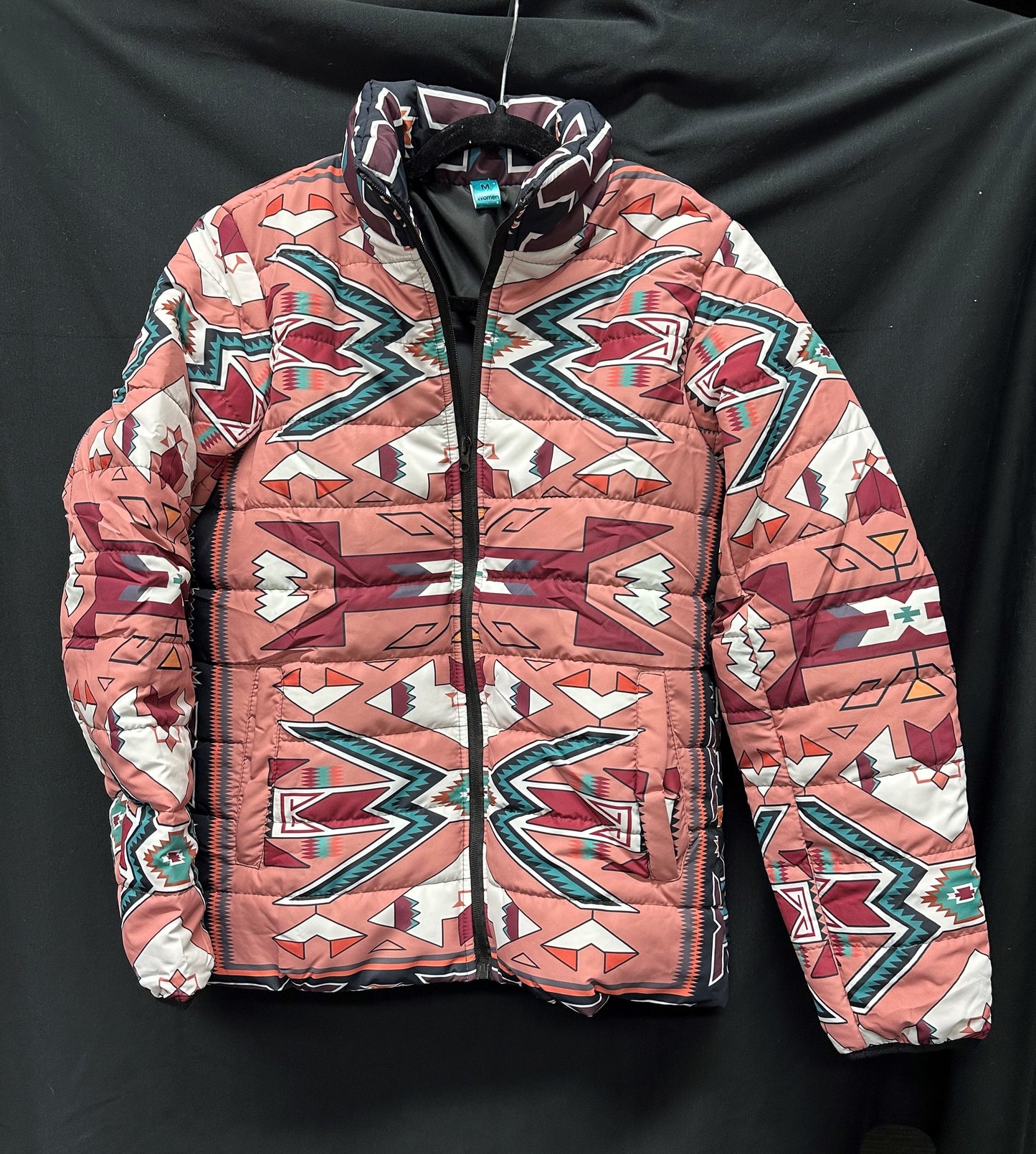 Womens Geometric Padded Jacket