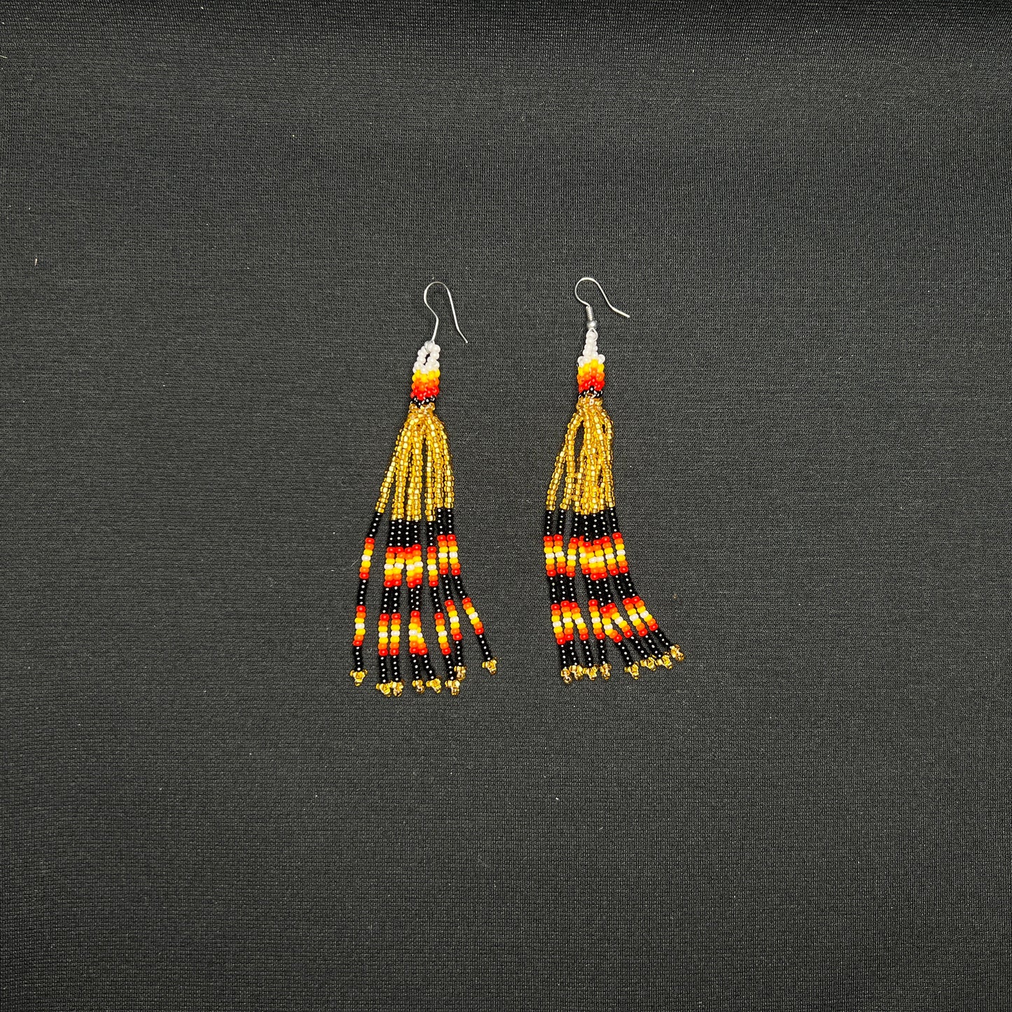 All Relations United - Beaded Earrings with Tassel Fringe