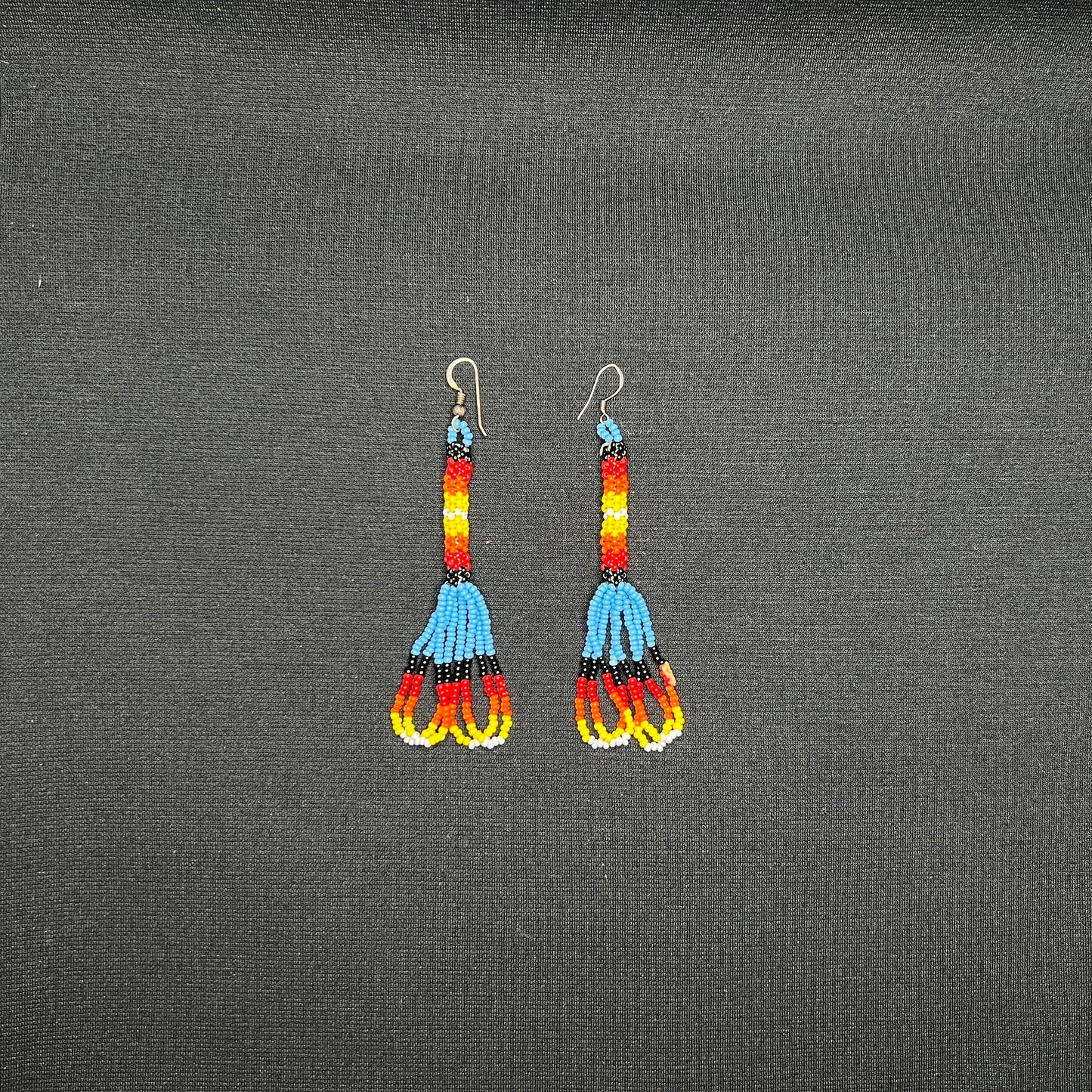 All Relations United - Beaded Earrings with Tassel Fringe