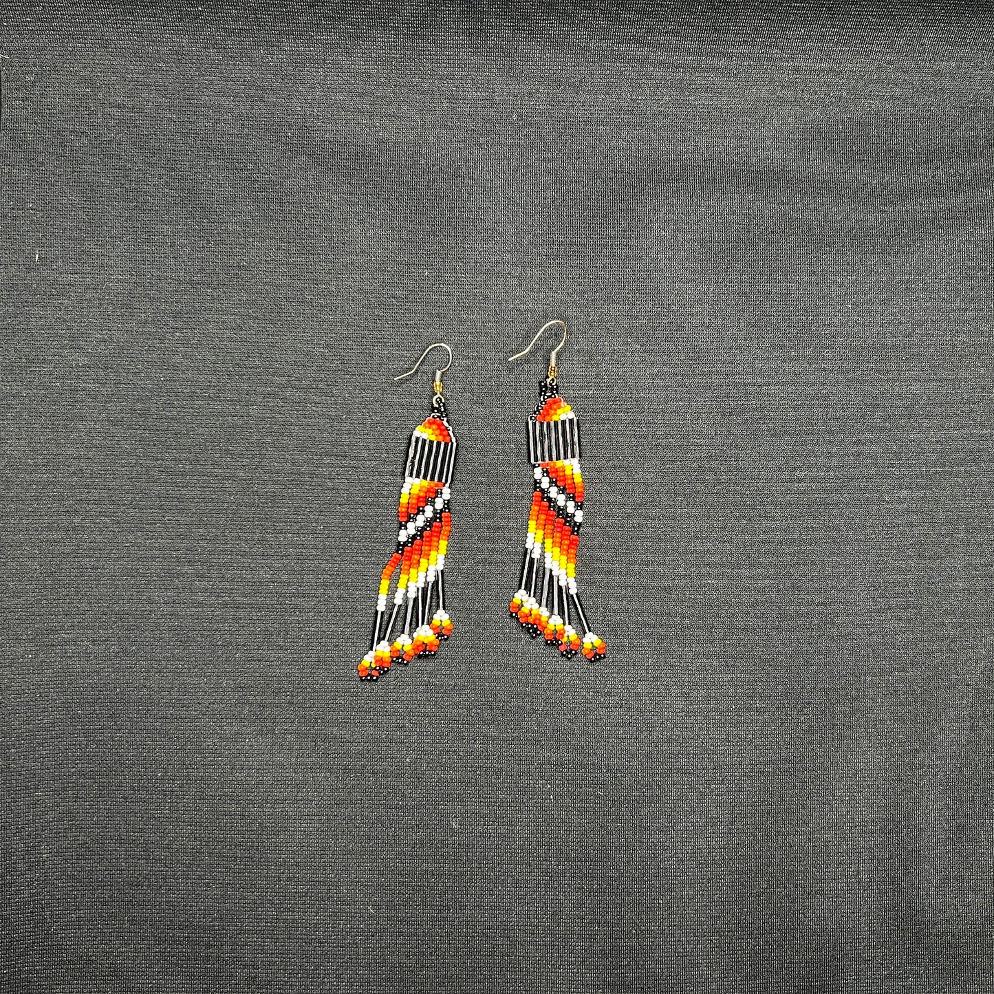 All Relations United - Beaded Chandelier Fringe Earrings