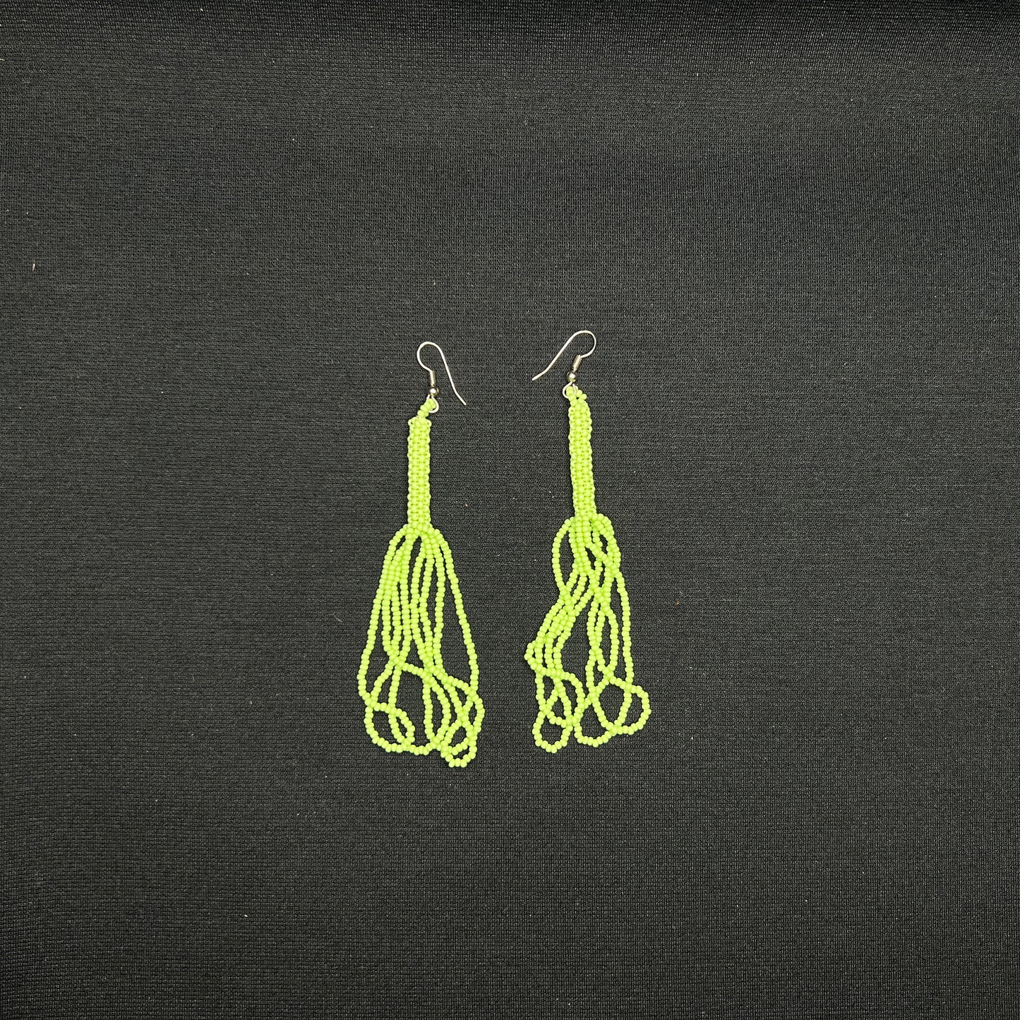 All Relations United - Beaded Earrings with Tassel Fringe