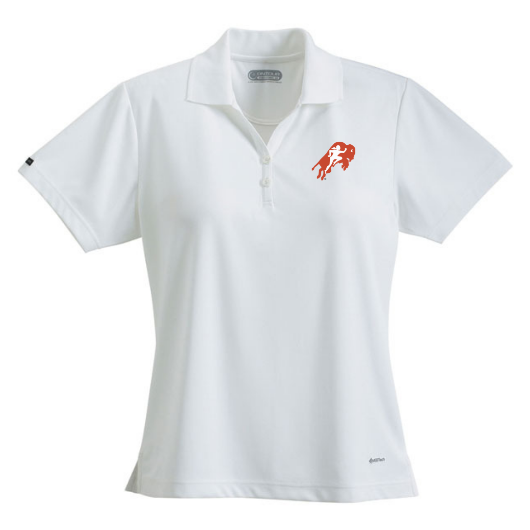 Womens White Polo Shirt - Intertribal Creatives by Running Strong for American Indian Youth