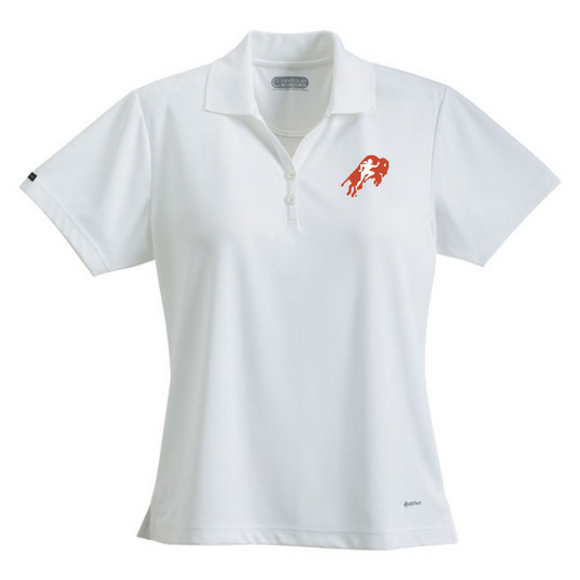 Womens White Polo Shirt - Intertribal Creatives by Running Strong for American Indian Youth