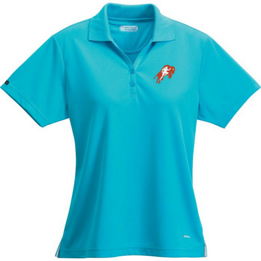 Womens Turquoise Polo Shirt - Intertribal Creatives by Running Strong for American Indian Youth