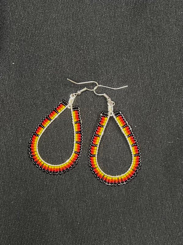 Earrings- Beaded Teardrop Earrings- Sands Works and Design