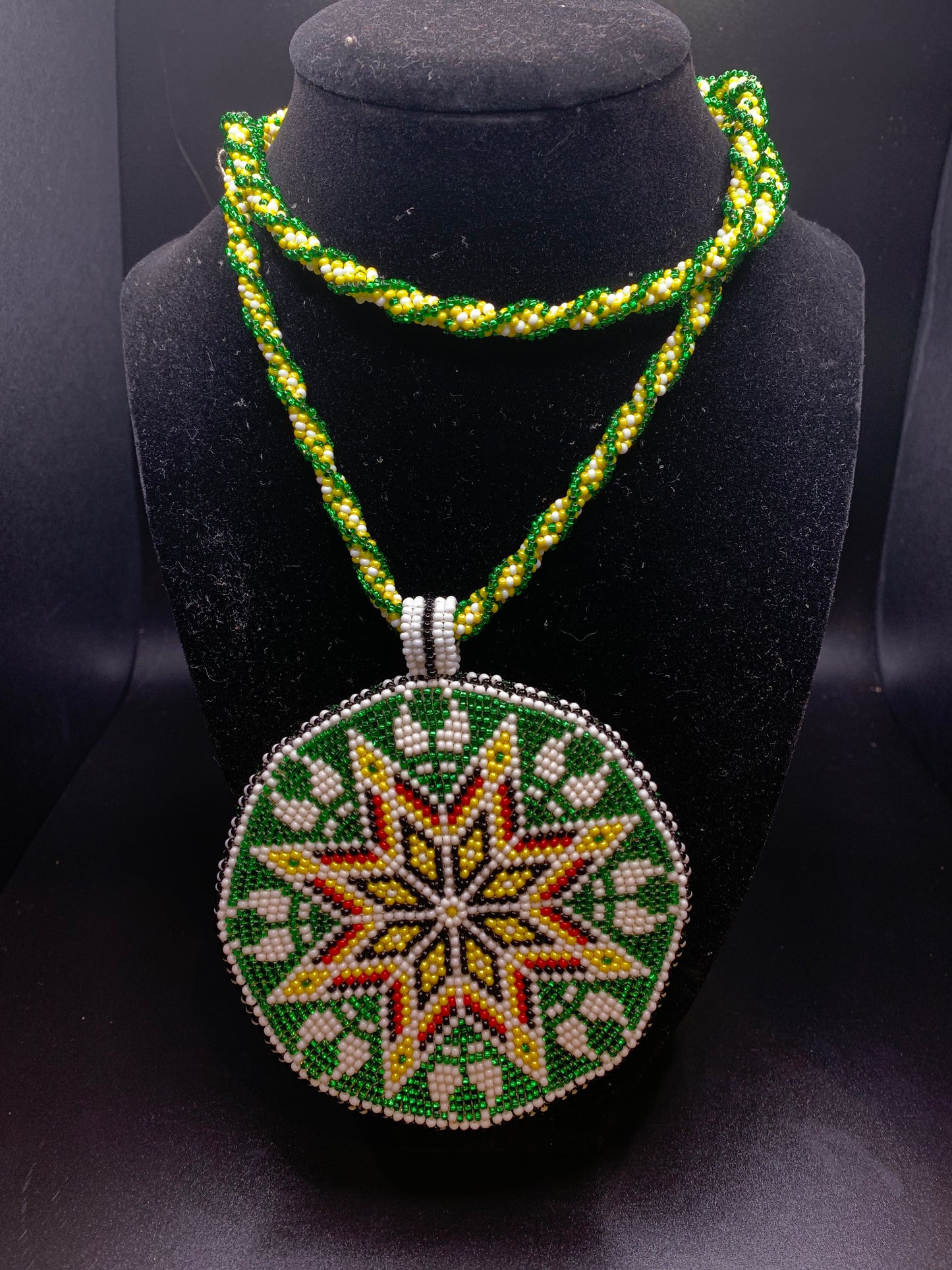 All Relations United - Green, Yellow, Black, White Star Medallion