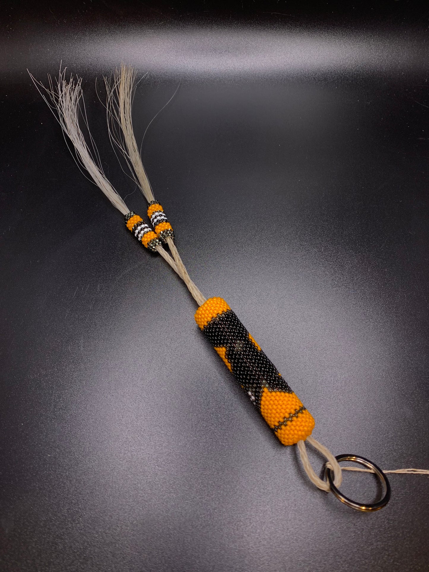Robert Horse - Beaded Keychain with horse hair - Intertribal Creatives by Running Strong for American Indian Youth