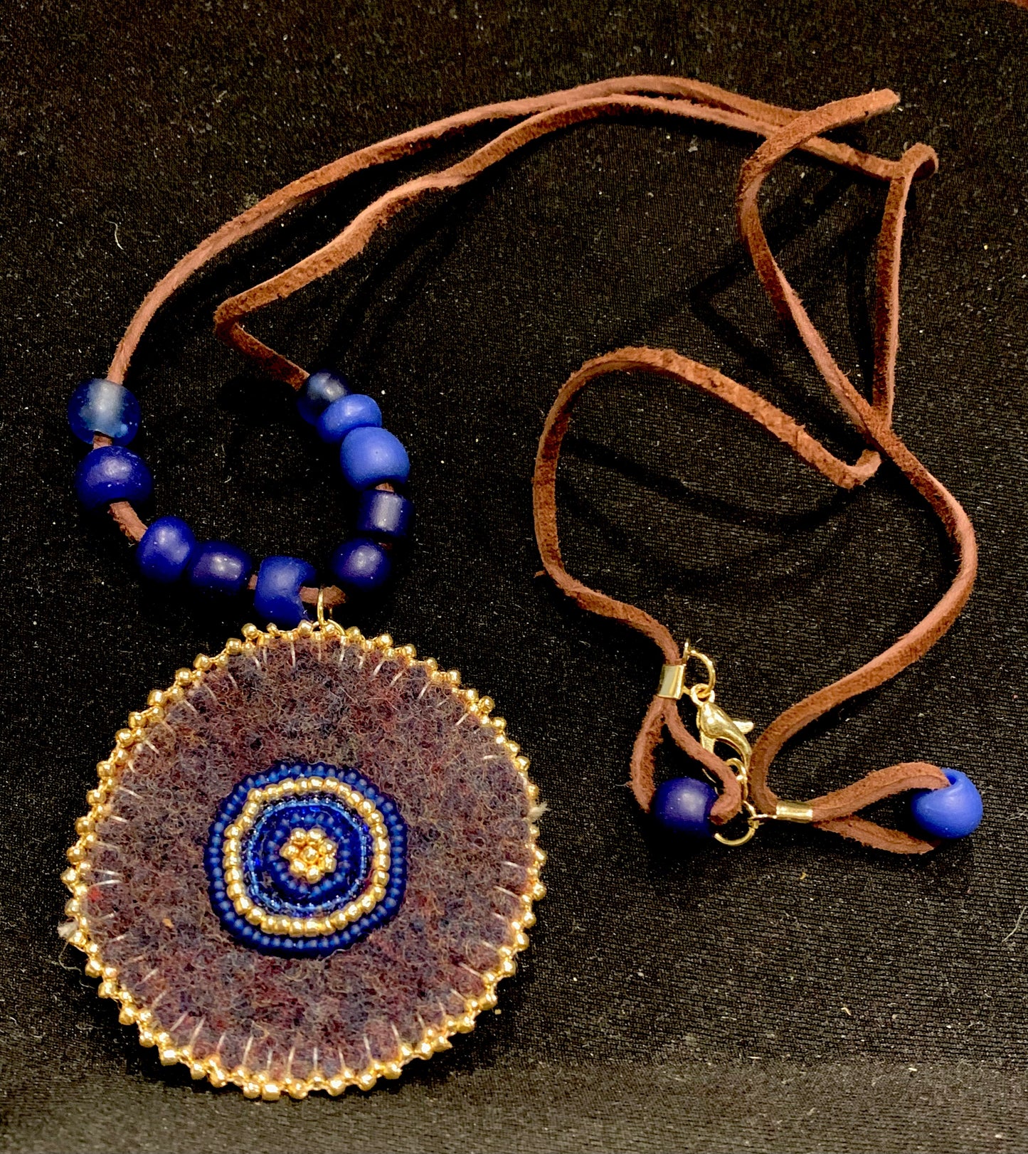 S.A. Lawrence - Blue and Gold Healing Circle Medallion