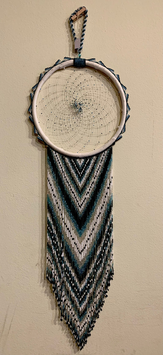 All Relations United - Large Blue Beaded Dreamcatcher