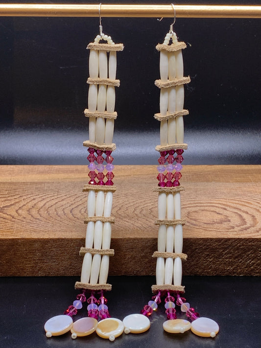 Loretta Cook - Pink Bone Earrings