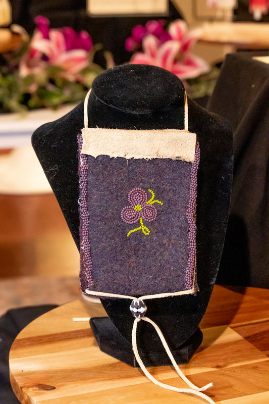 S.A. Lawrence - Purple Flower Medicine Pouch