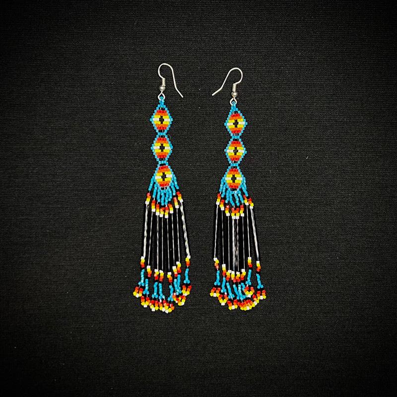 Earrings- Beaded Dangle Earrings- Crafty Edgewater.