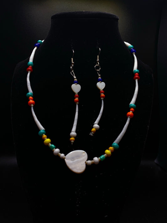 Amaris Makes Good - Dentalium Necklace/Earring Set