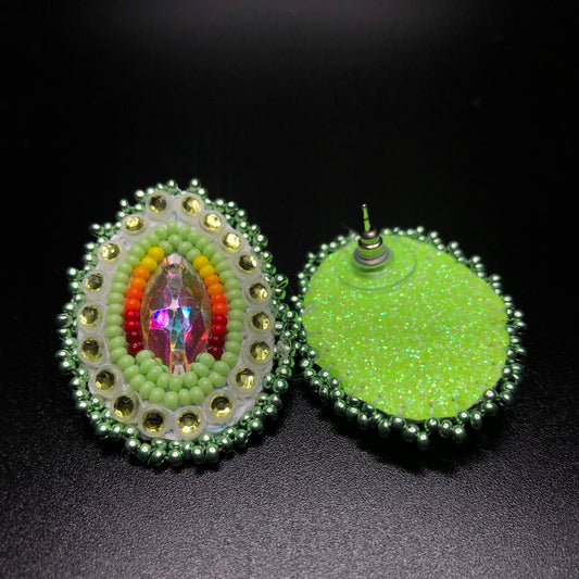 Christine Lone Elk - Medallion Earrings