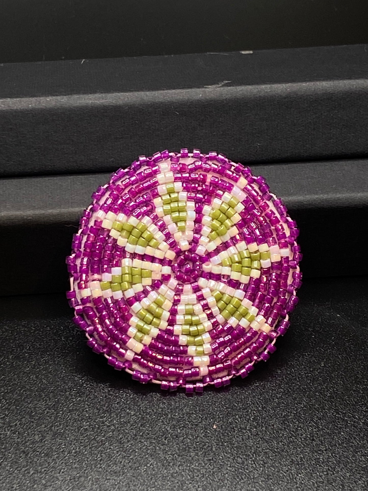 Loretta Cook Magenta Beaded Pin