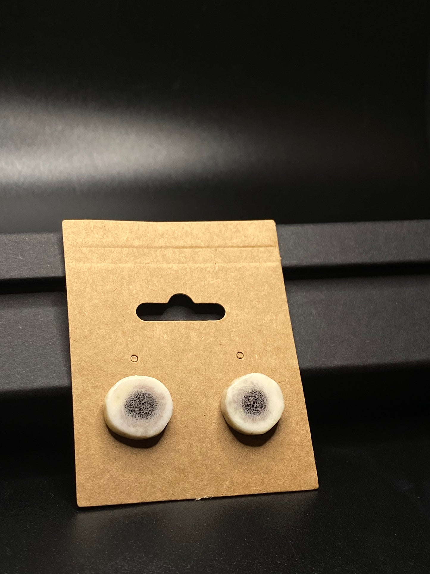 Aeshia Upton - Circular Ivory Stud Earring