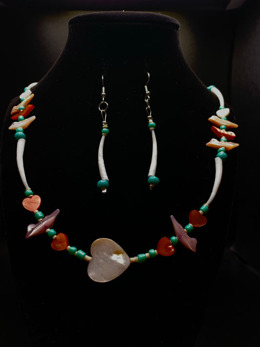 Amaris Makes Good - Dentalium Necklace/Earring Set