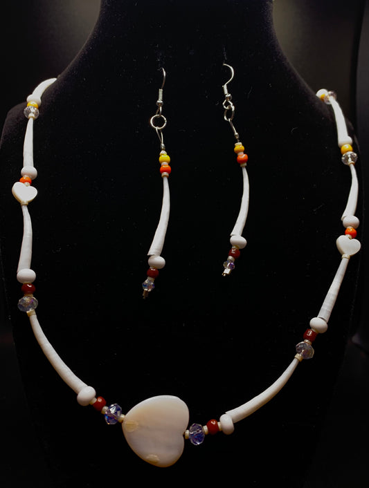 Amaris Makes Good - Dentalium Necklace/Earring Set