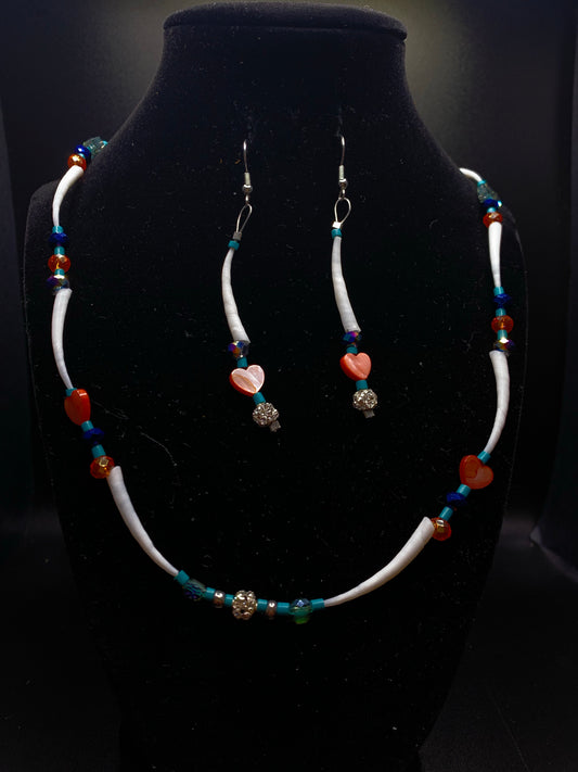 Amaris Makes Good - Dentalium Necklace/Earring set