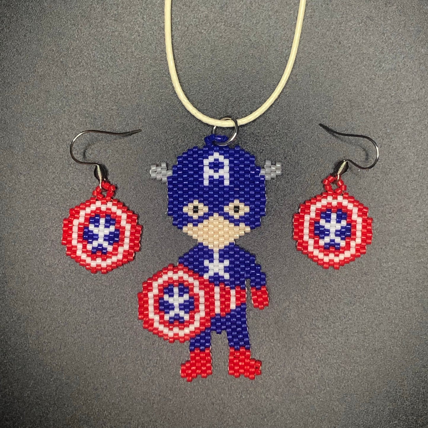 Kylie Kookesh - Beaded Captain America Set